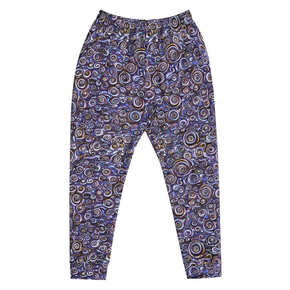 Midnight Spirals on Men's Joggers — Front