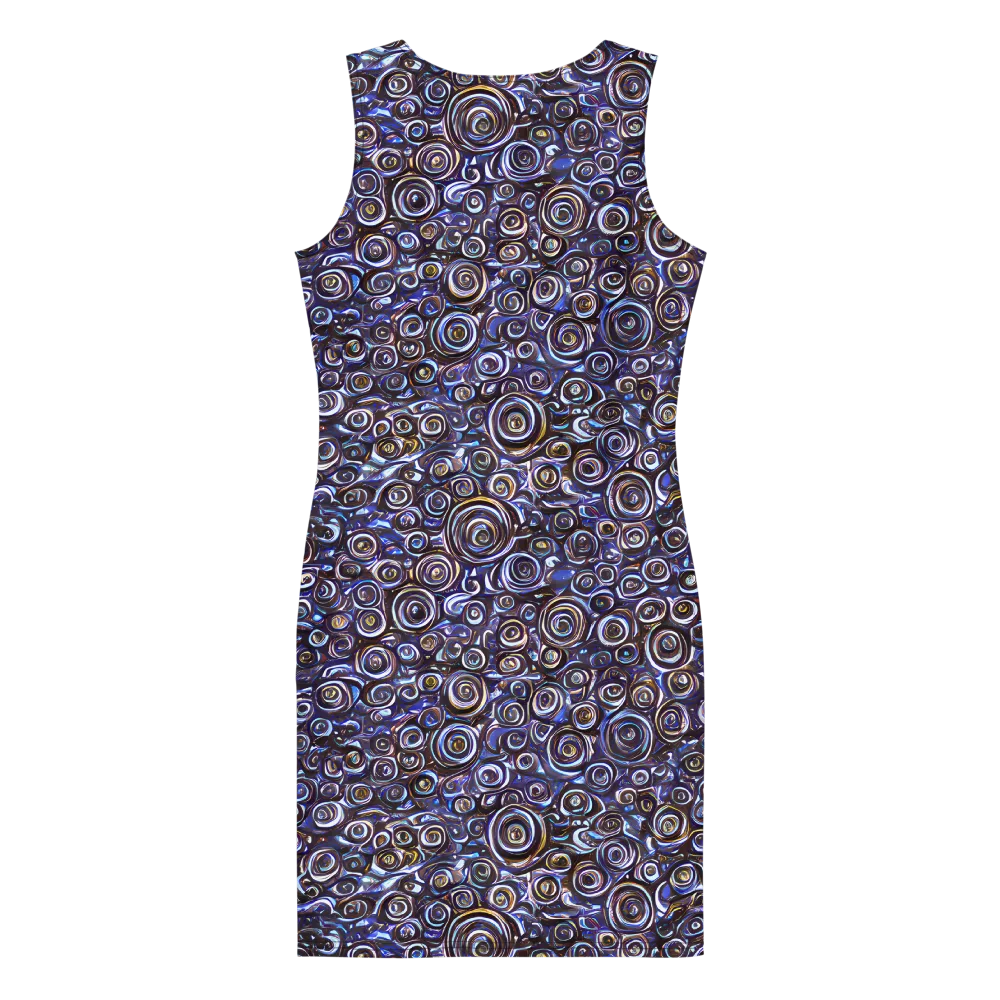 Midnight Spirals on Bodycon Dress — Back