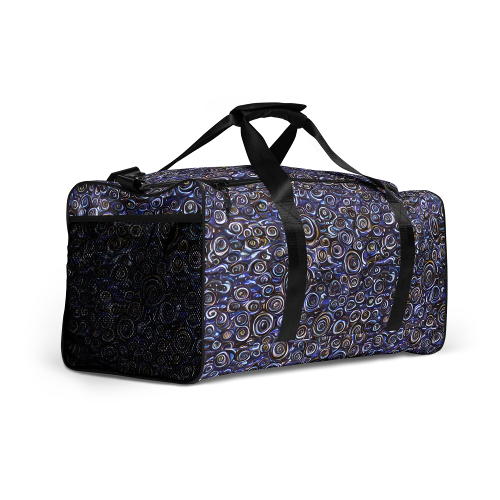 Midnight Spirals on Duffle Bag — Right Front