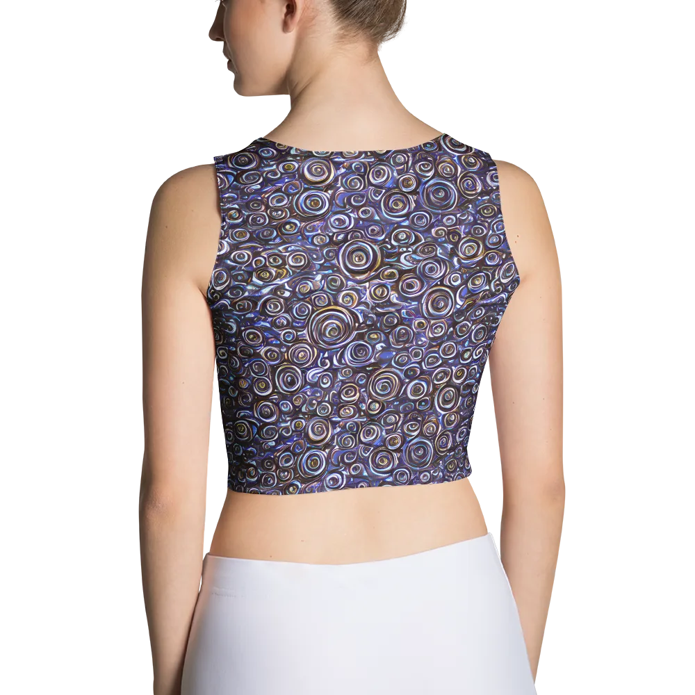 Midnight Spirals on Crop Top — Back