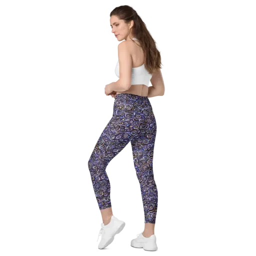 Midnight Spirals on a Leggings with Pockets