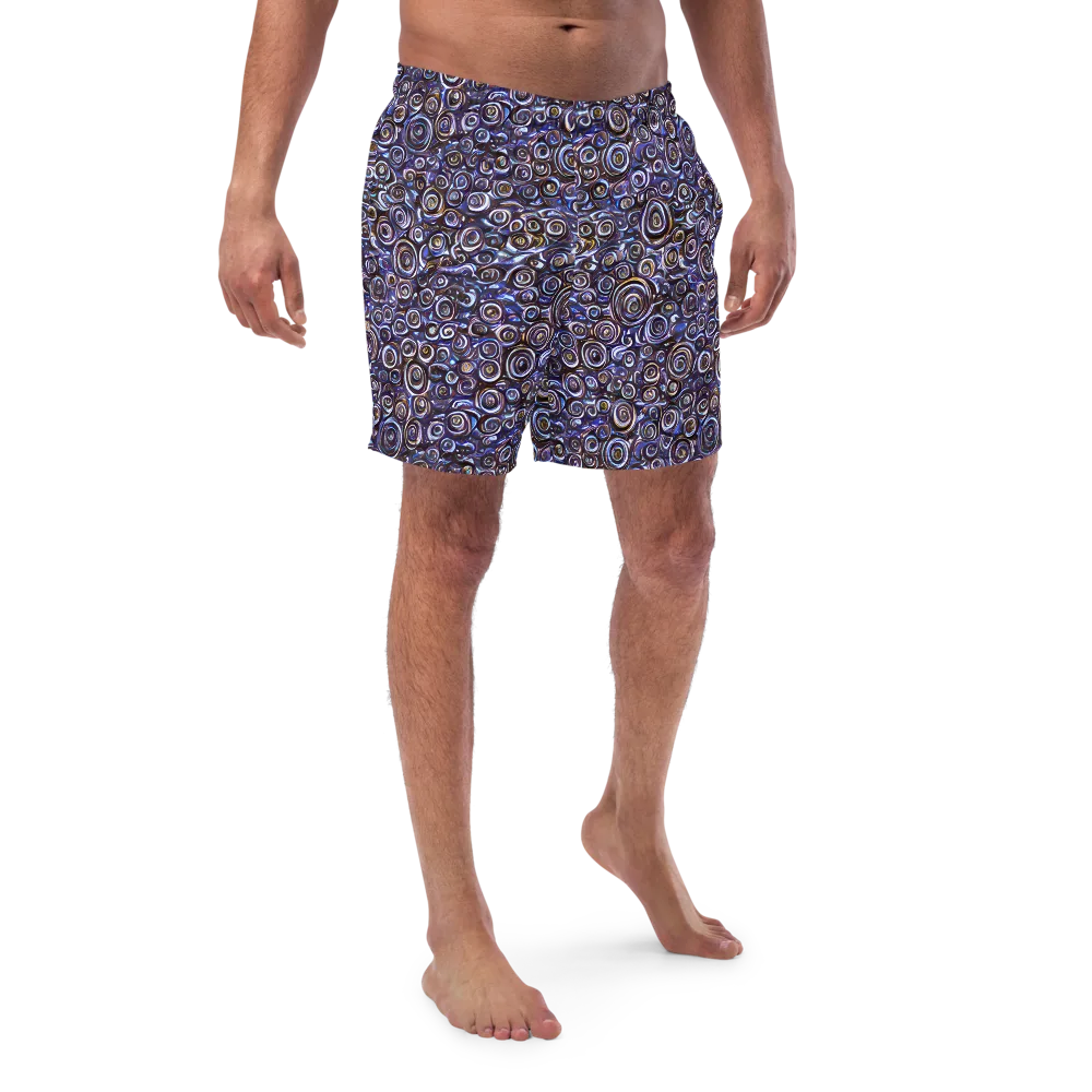 Midnight Spirals on Swim Trunks — Front