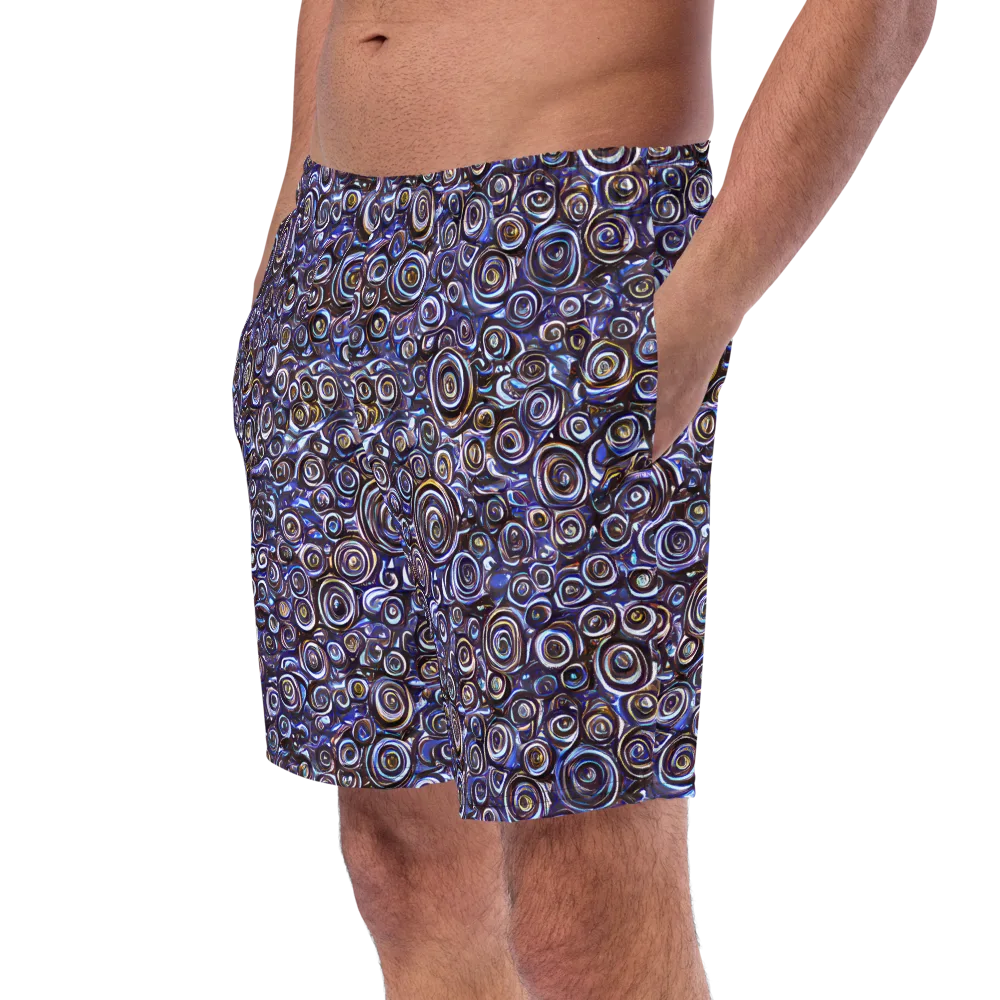 Midnight Spirals on Swim Trunks — Left Front