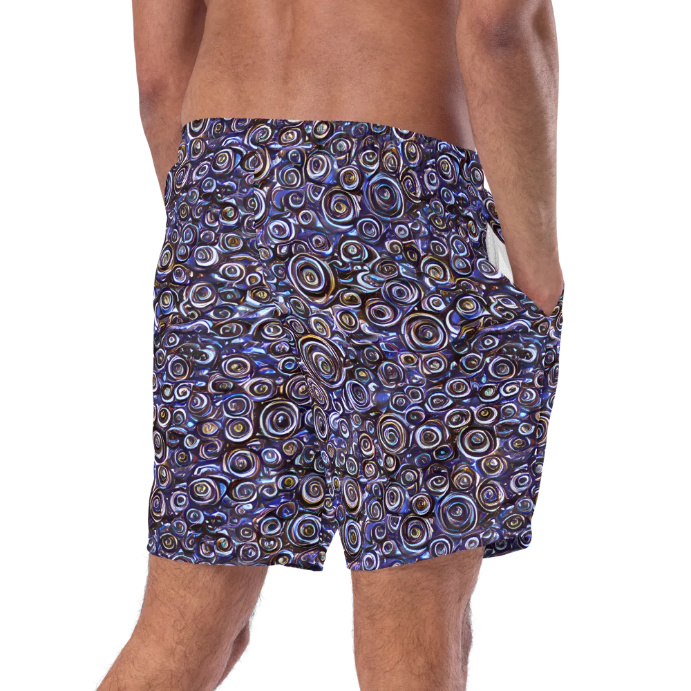 Midnight Spirals on Swim Trunks — Right Back