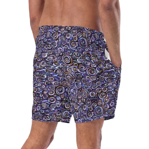 Midnight Spirals on a Swim Trunks