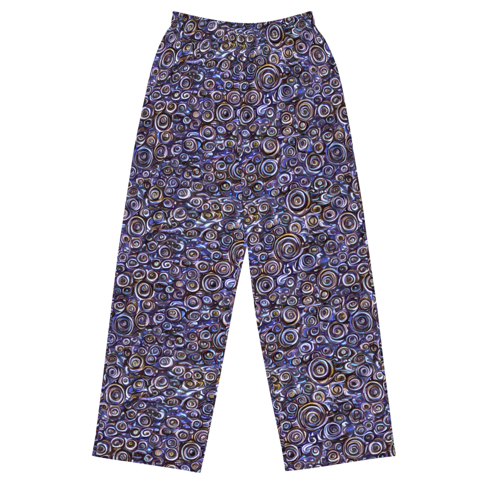 Midnight Spirals on Wide-Leg Pants — Front