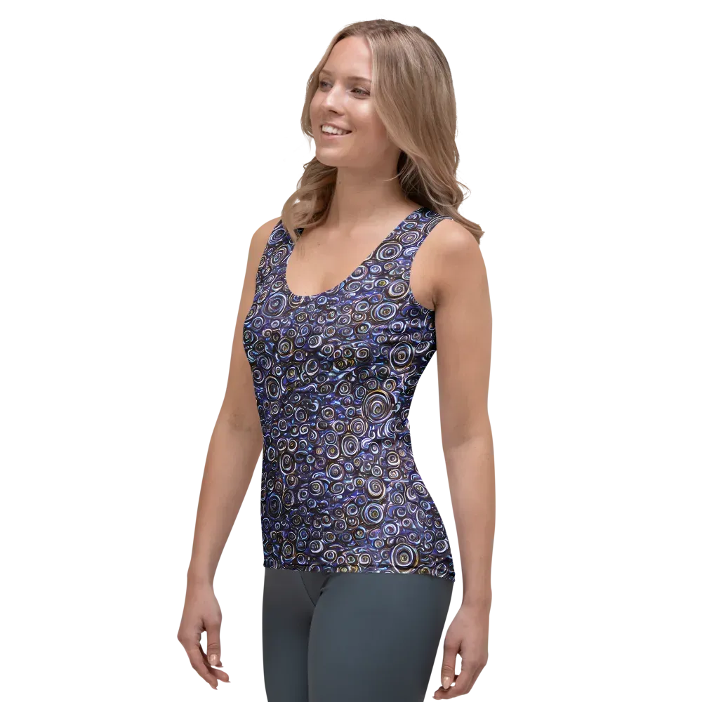 Midnight Spirals on Women's Tank Top — Left Front