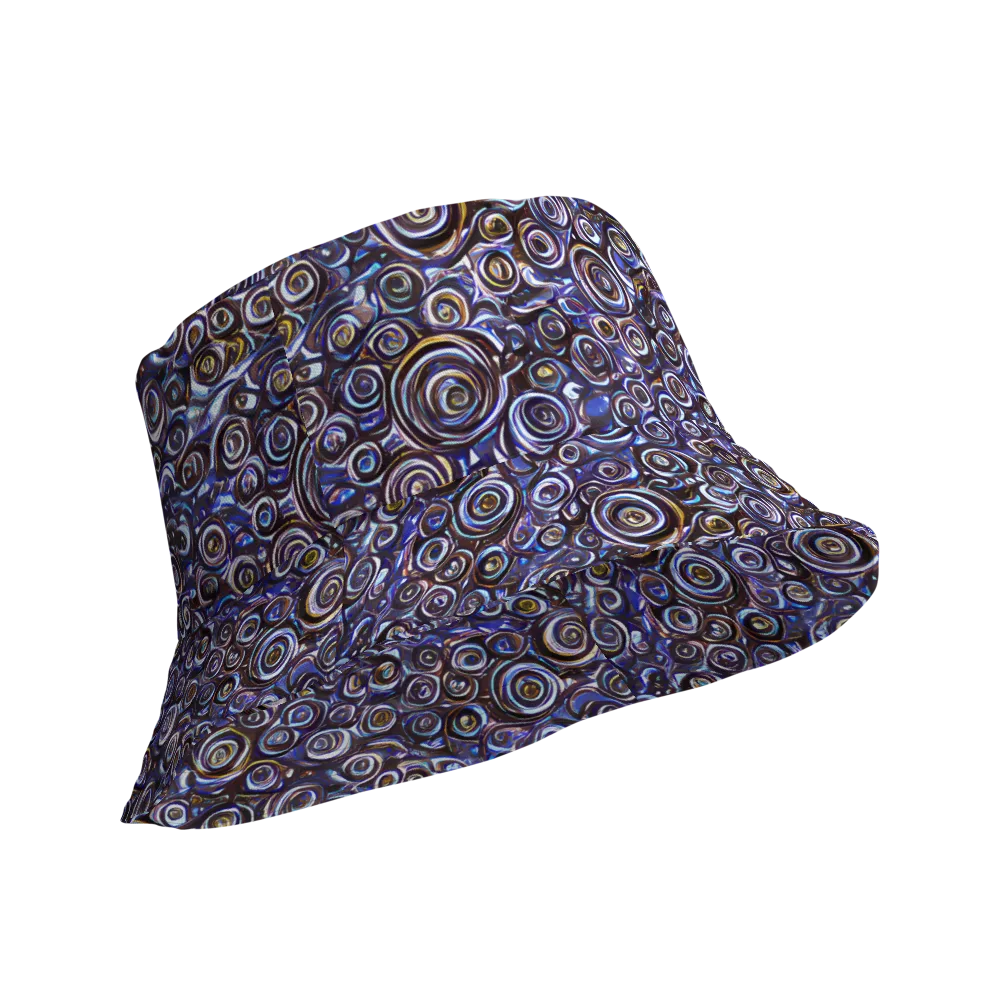 Midnight Spirals on Reversible Bucket Hat — Product details Outside