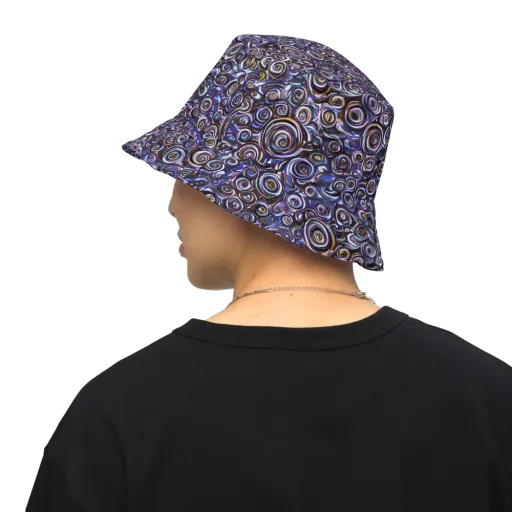 Midnight Spirals on a Reversible Bucket Hat