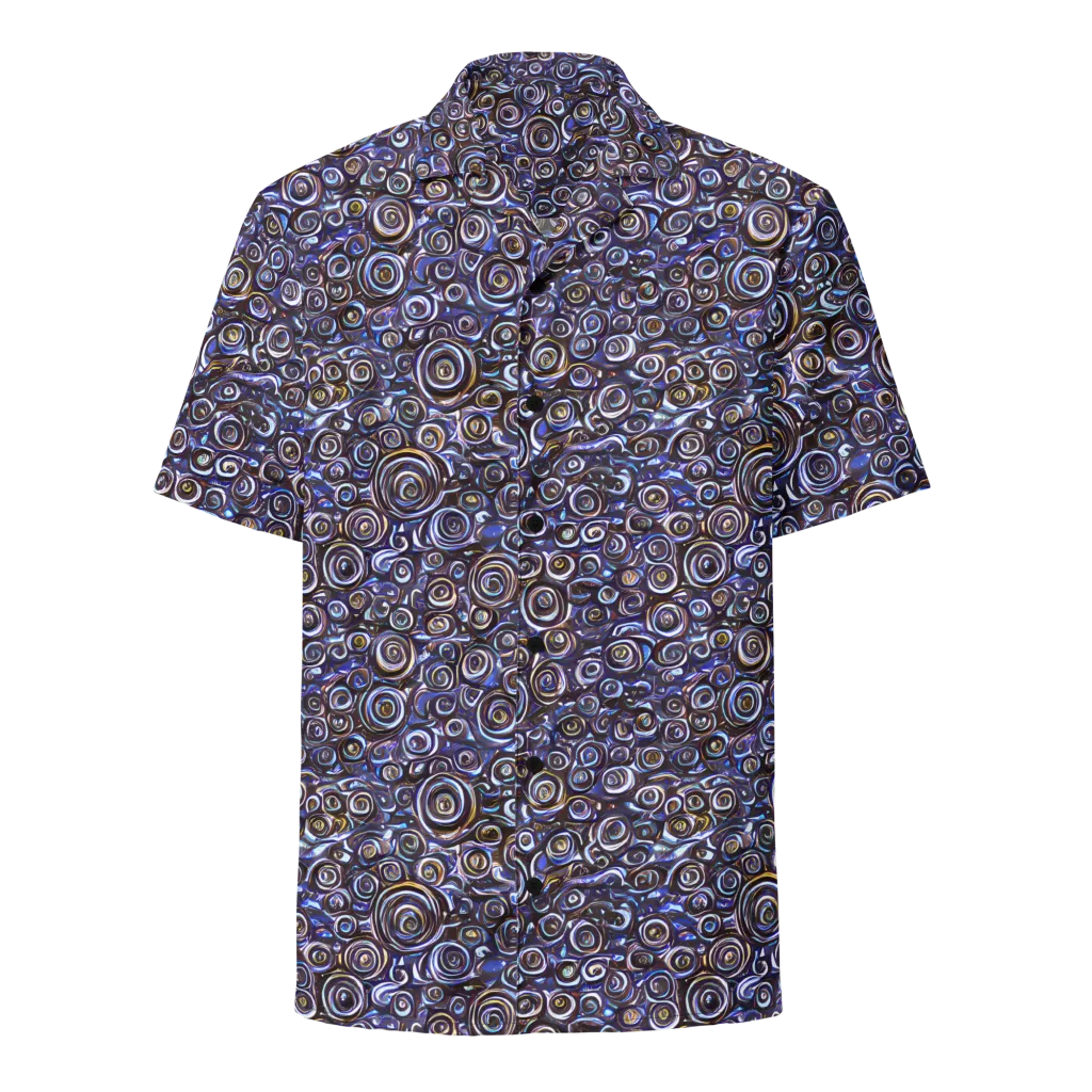Midnight Spirals on Button Shirt — Front