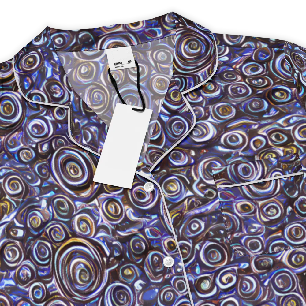 Midnight Spirals on Women's Short Sleeve Pajama Top — Product details