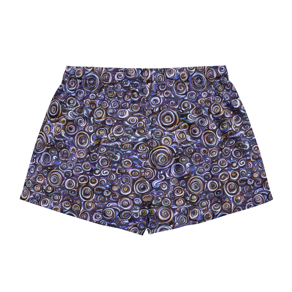 Midnight Spirals on Women's Pajama Shorts — Back