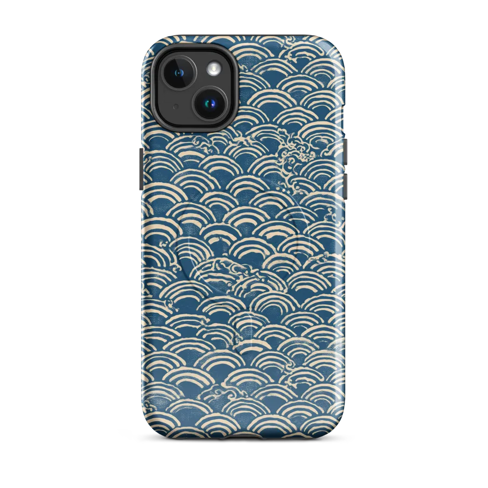 Indigo Seigaiha on MagSafe Tough Case for iPhone® — Front
