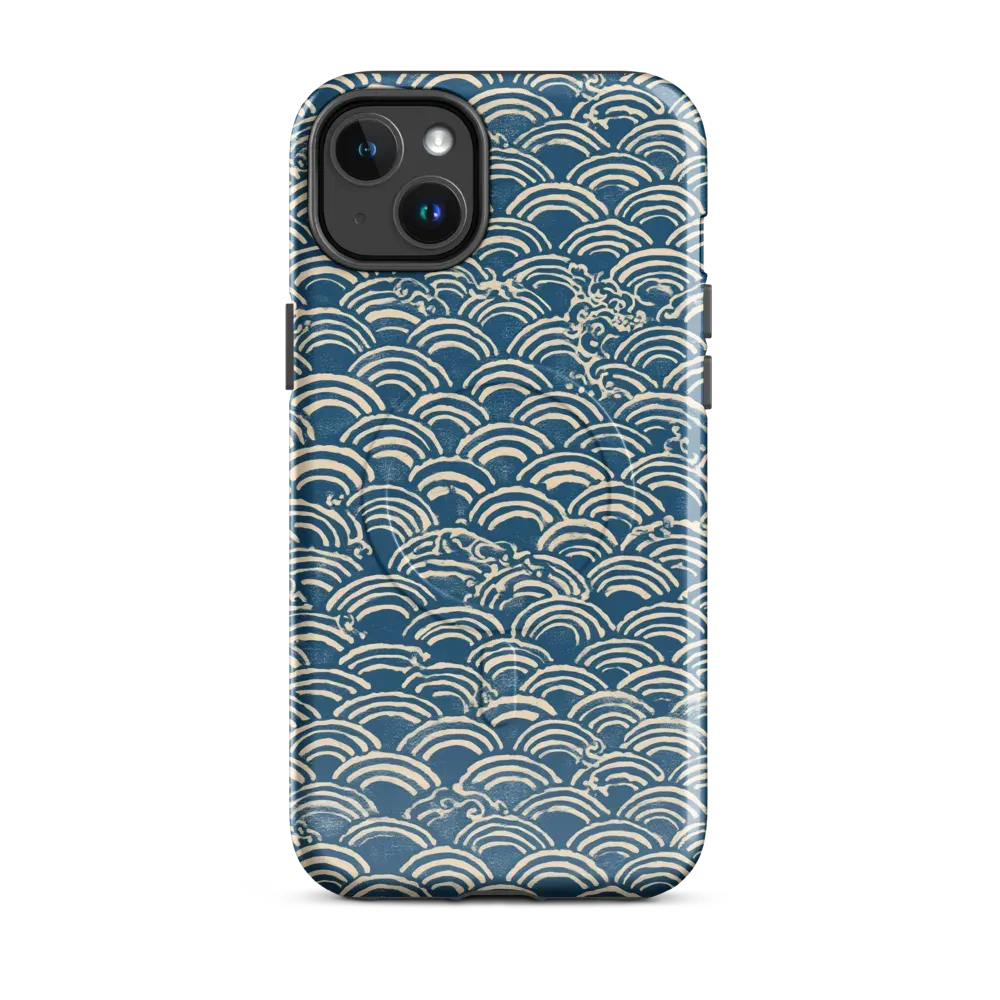 Indigo Seigaiha on MagSafe Tough Case for iPhone® — Front