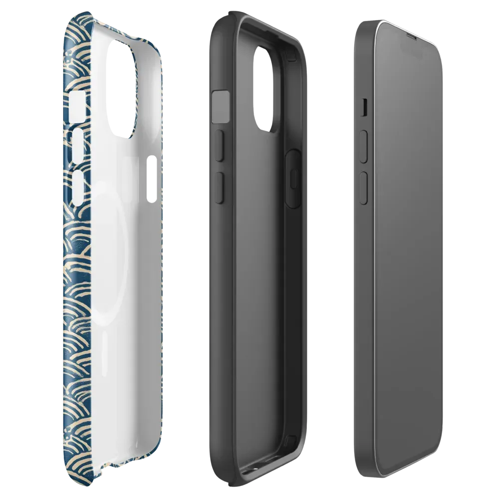 Indigo Seigaiha on MagSafe Tough Case for iPhone® — Front