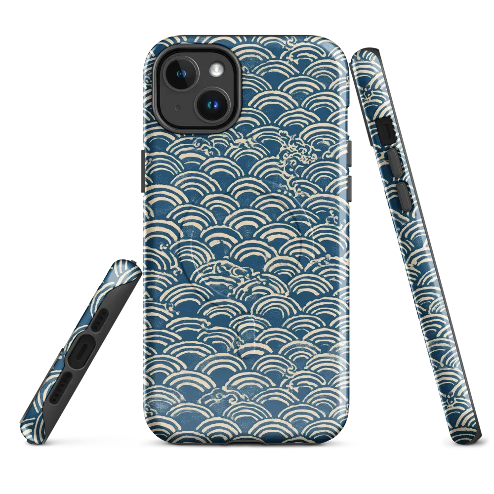 Indigo Seigaiha on MagSafe Tough Case for iPhone® — Front