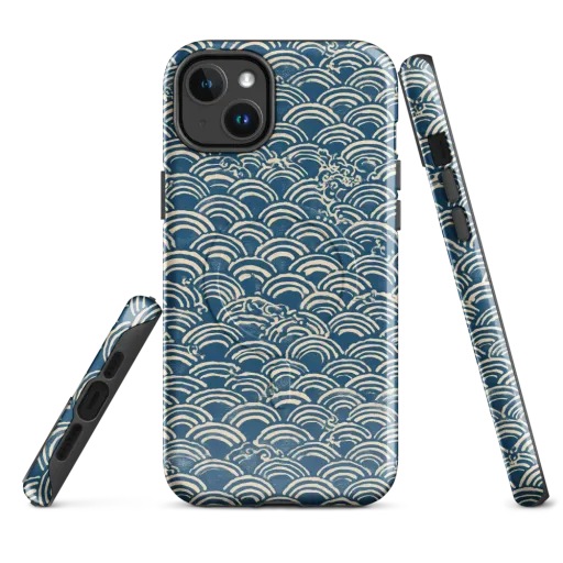 Indigo Seigaiha on a MagSafe Tough Case for iPhone®