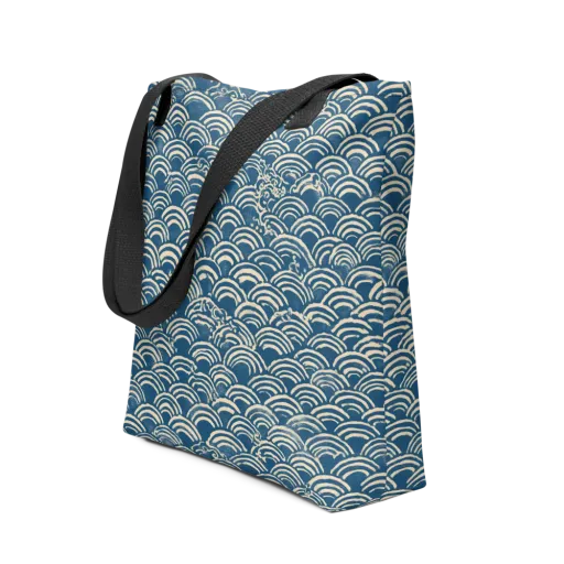 Indigo Seigaiha on a Tote Bag