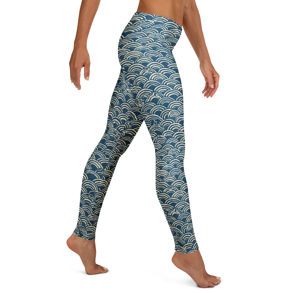 Indigo Seigaiha on Leggings — Right