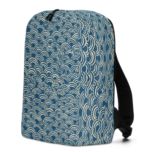 Indigo Seigaiha on a Minimalist Backpack