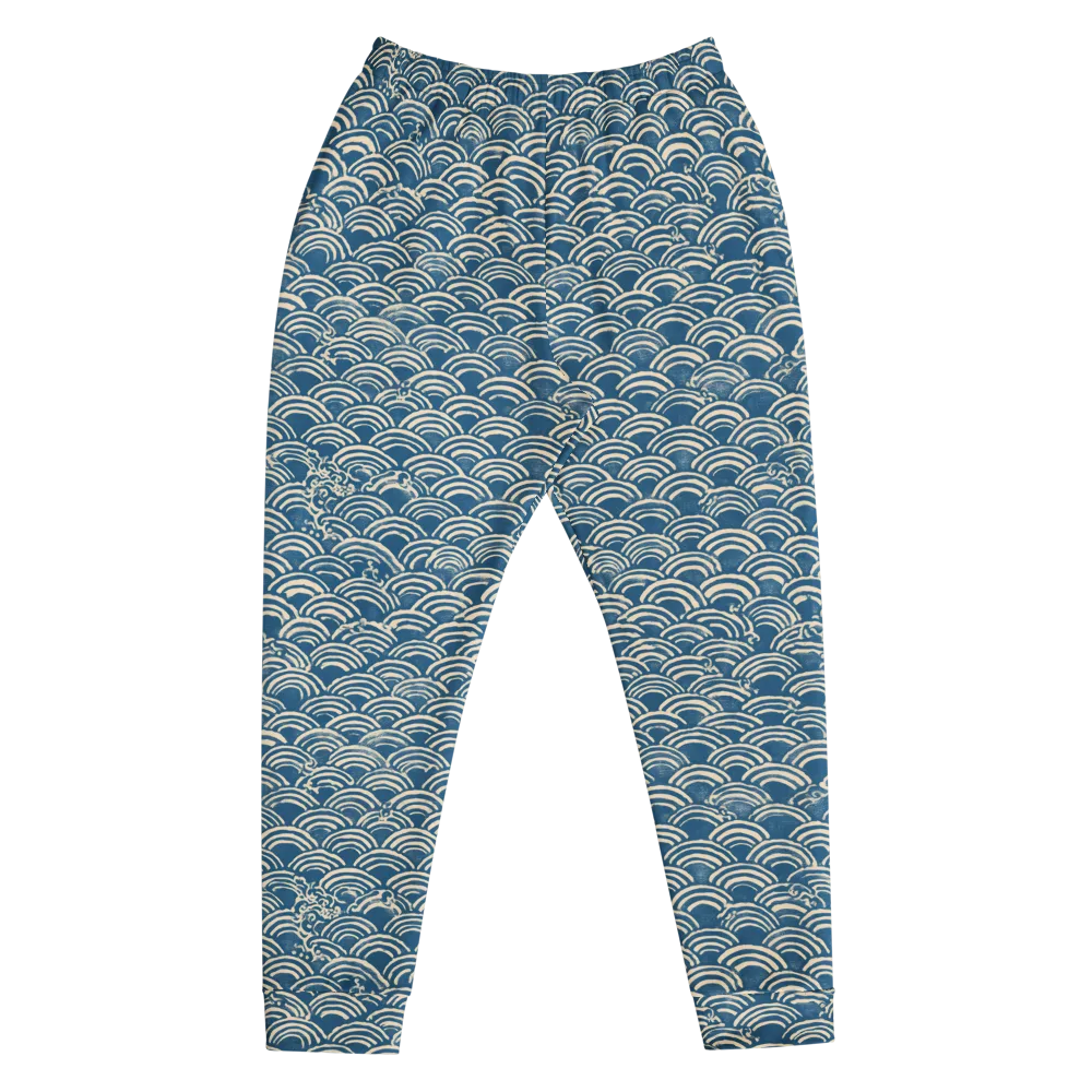 Indigo Seigaiha on Men's Joggers — Front