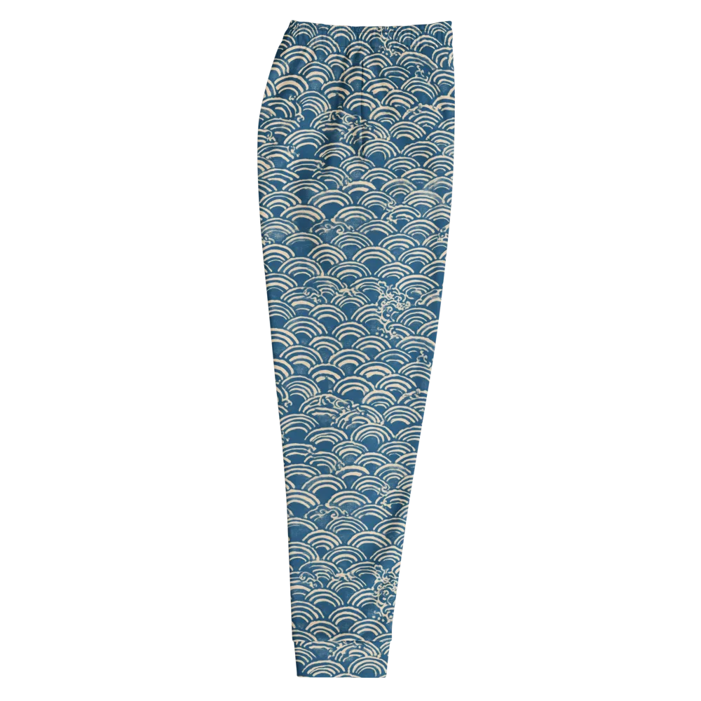 Indigo Seigaiha on Men's Joggers — Right