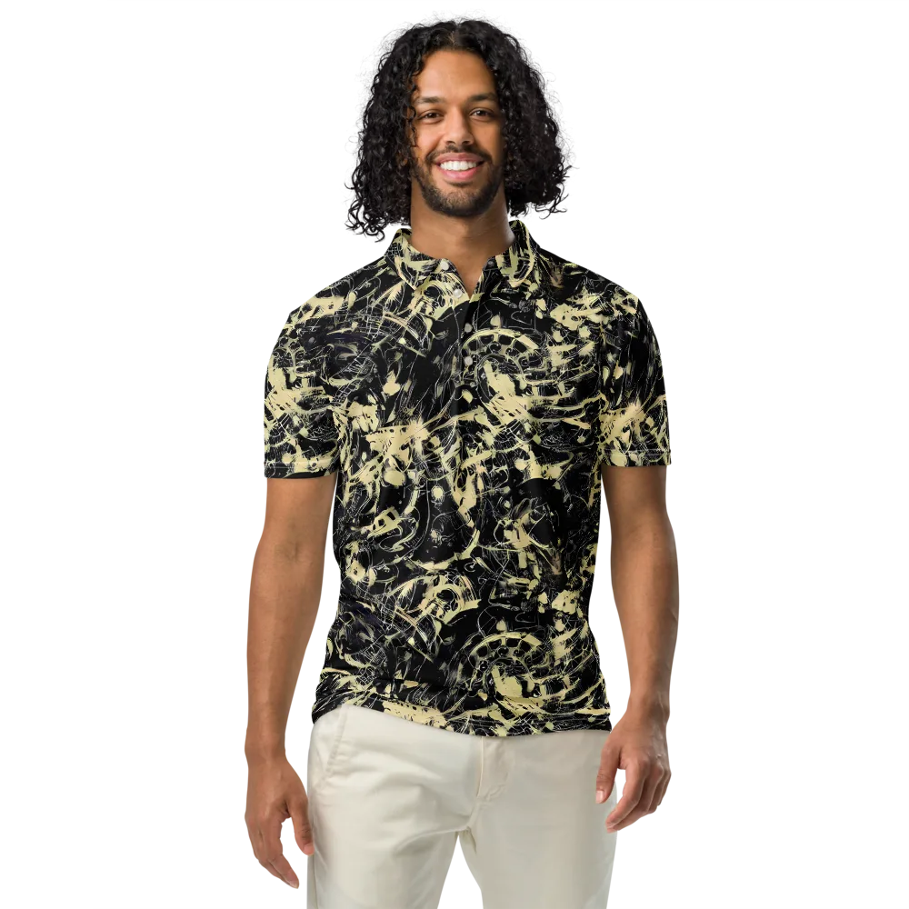 Ivory Ossuary on Men's Slim Fit Polo Shirt — Front