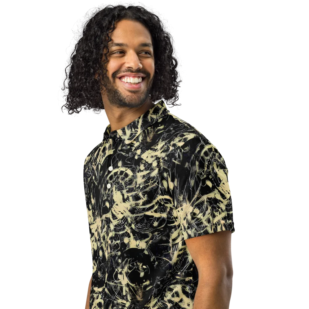 Ivory Ossuary on Men's Slim Fit Polo Shirt — Left Front