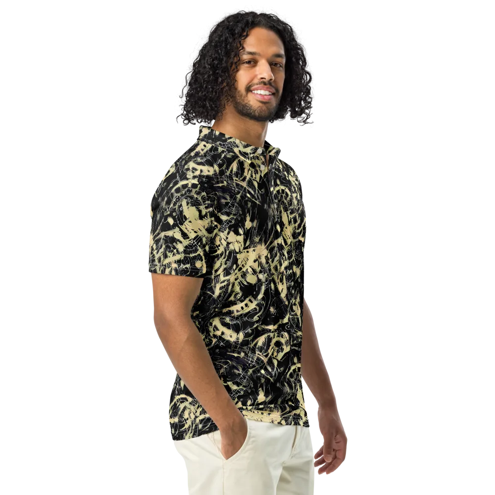 Ivory Ossuary on Men's Slim Fit Polo Shirt — Right Front