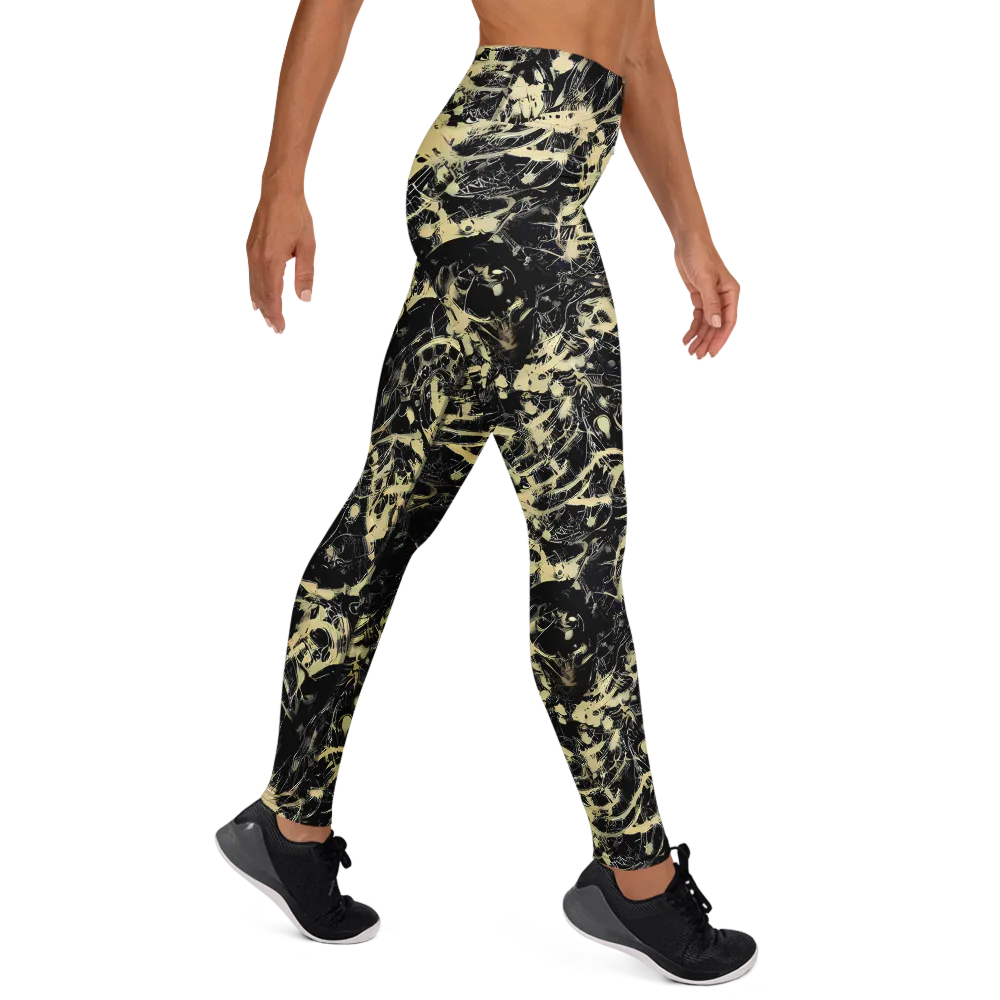Ivory Ossuary on Yoga Leggings — Right