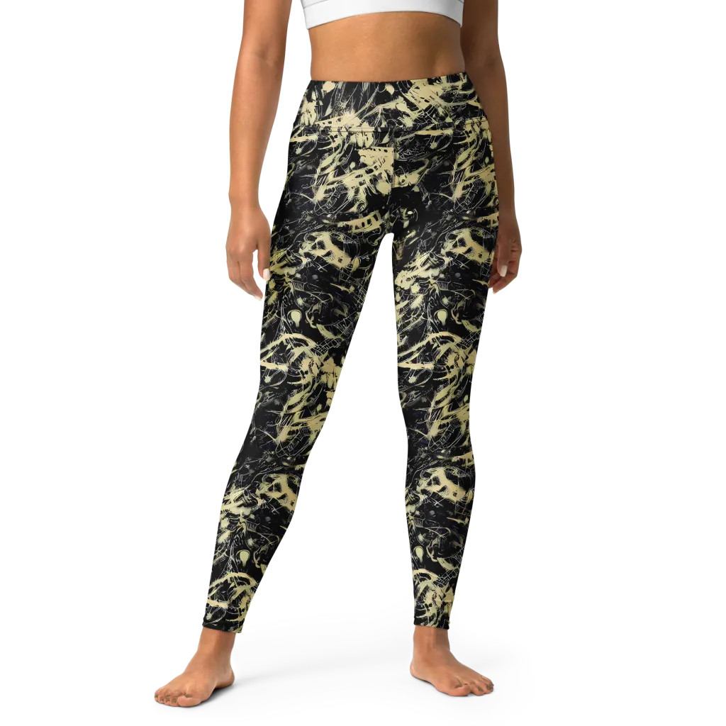 Ivory Ossuary on Yoga Leggings — Front