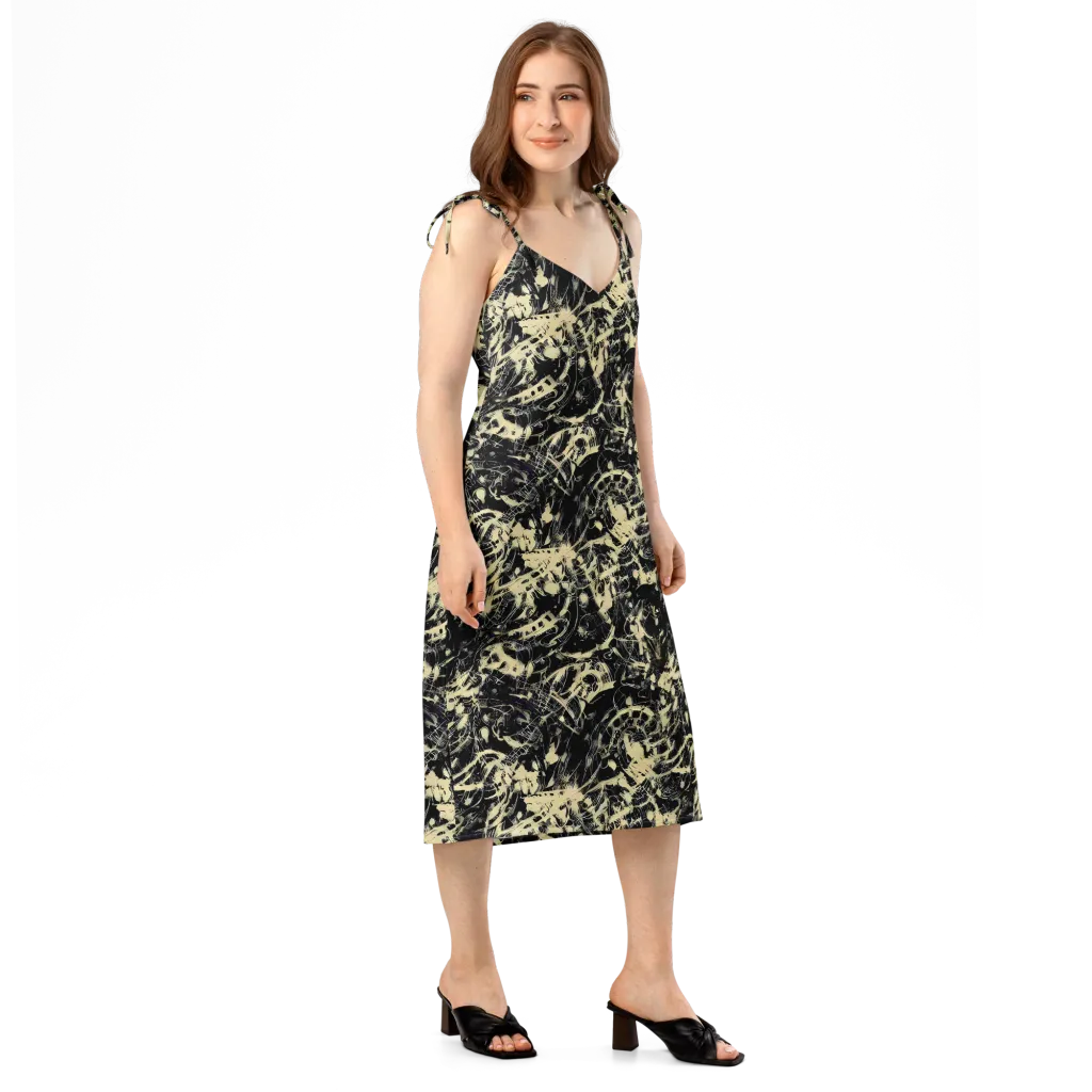 Ivory Ossuary on Slip Dress — Right Front