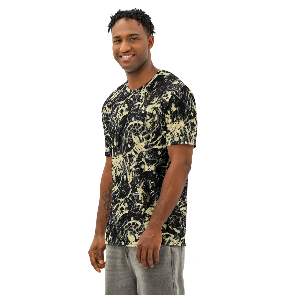 Ivory Ossuary on Men's Cotton Crew Neck T-Shirt — Left Front
