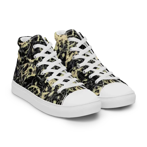Ivory Ossuary on a Men's High Top Canvas Shoes