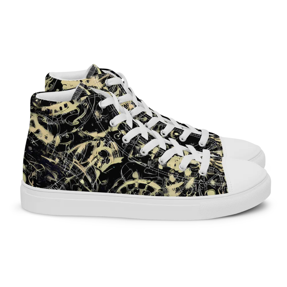 Ivory Ossuary on Women's High Top Canvas Shoes — Right
