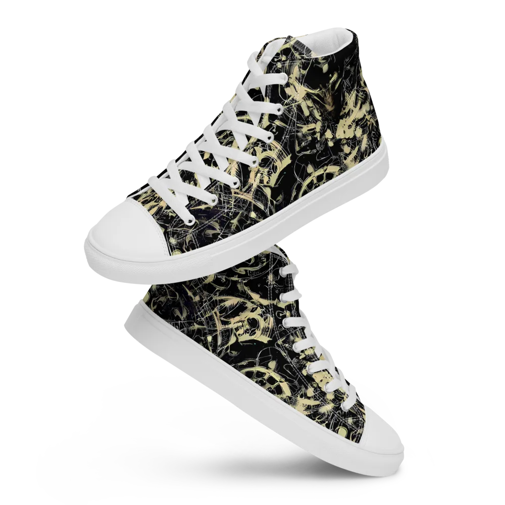 Ivory Ossuary on Women's High Top Canvas Shoes — Front