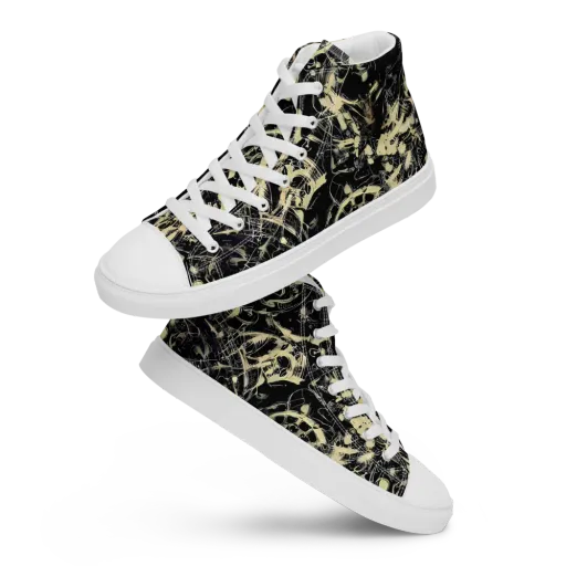 Ivory Ossuary on a Women's High Top Canvas Shoes