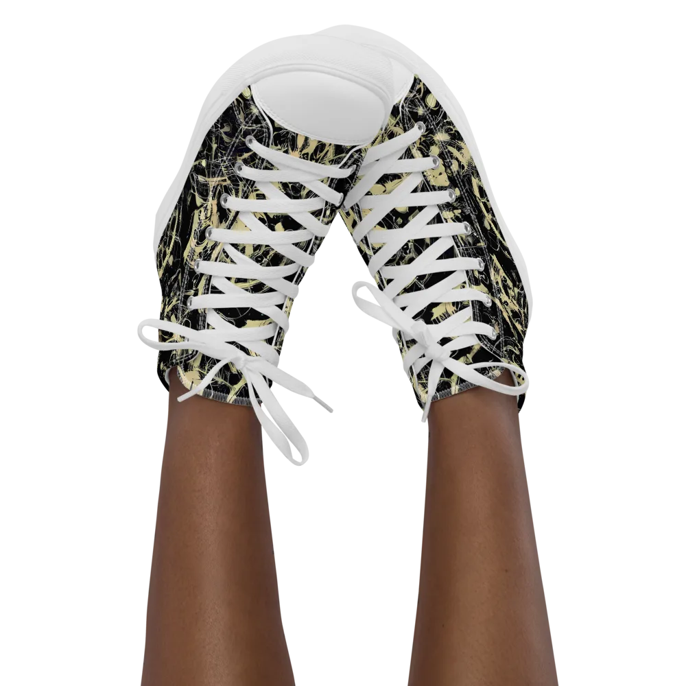 Ivory Ossuary on Women's High Top Canvas Shoes — Front