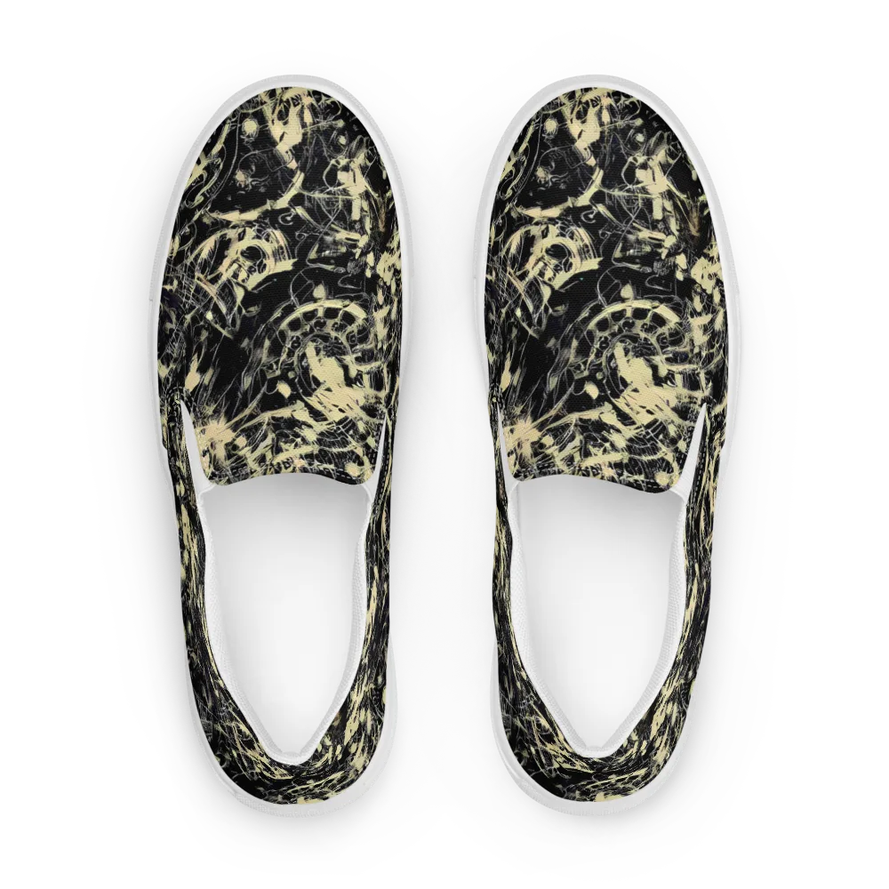 Ivory Ossuary on Men's Slip-On Canvas Shoes — Front