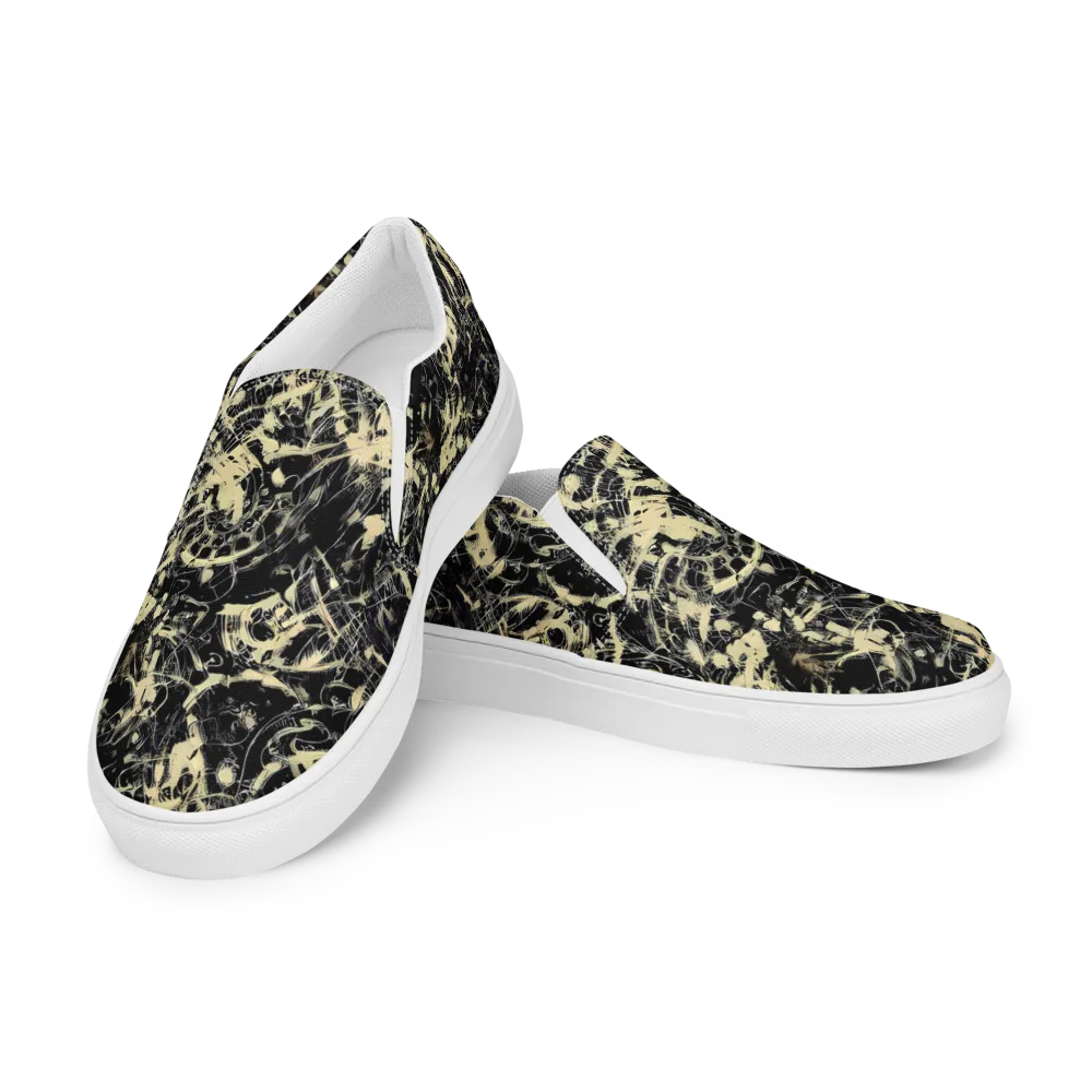 Ivory Ossuary on Men's Slip-On Canvas Shoes — Left Front