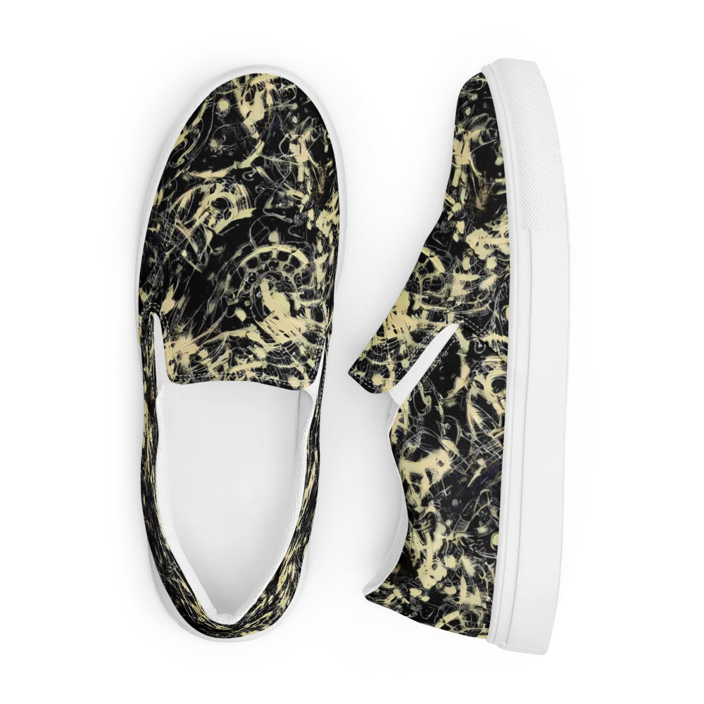 Ivory Ossuary on Men's Slip-On Canvas Shoes — Front