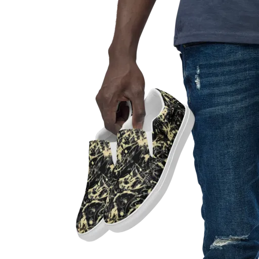 Ivory Ossuary on a Men's Slip-On Canvas Shoes