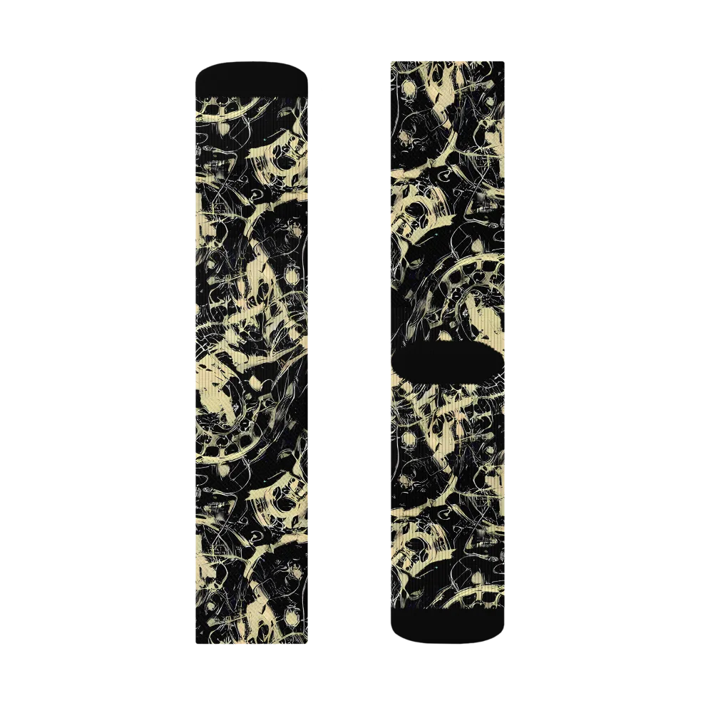 Ivory Ossuary on Socks — Left Sock