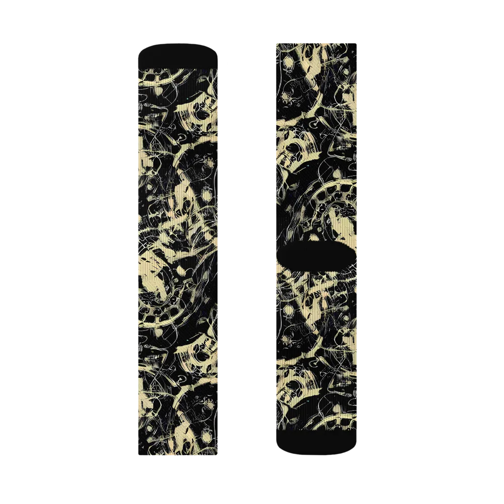 Ivory Ossuary on Socks — Right Sock