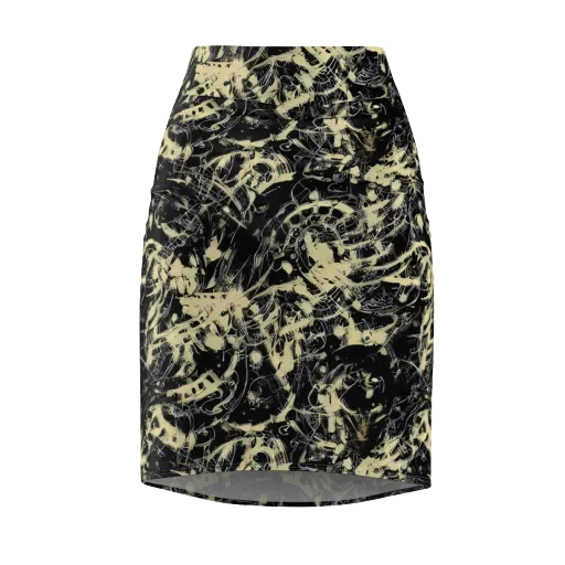 Ivory Ossuary on a Pencil Skirt