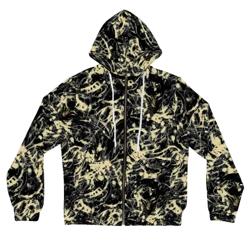 Ivory Ossuary on a Women's Full-Zip Hoodie