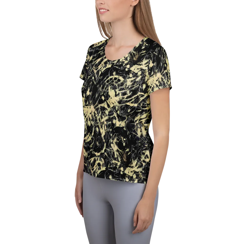 Ivory Ossuary on Women's Athletic T-Shirt — Left