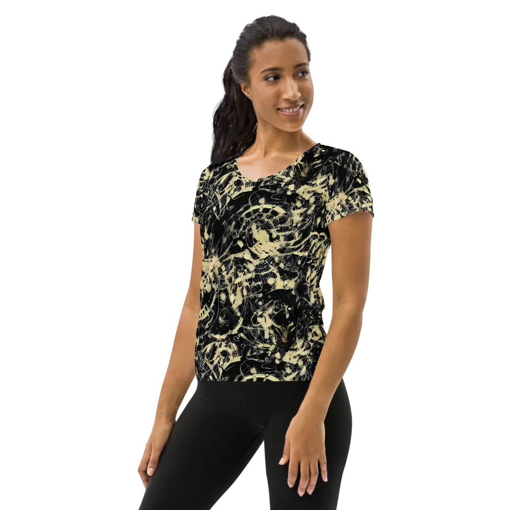 Ivory Ossuary on Women's Athletic T-Shirt — Left