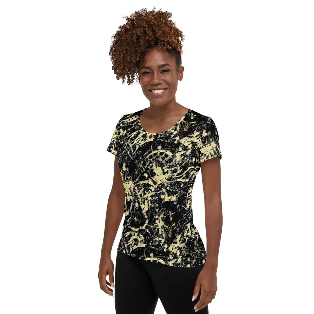 Ivory Ossuary on Women's Athletic T-Shirt — Left