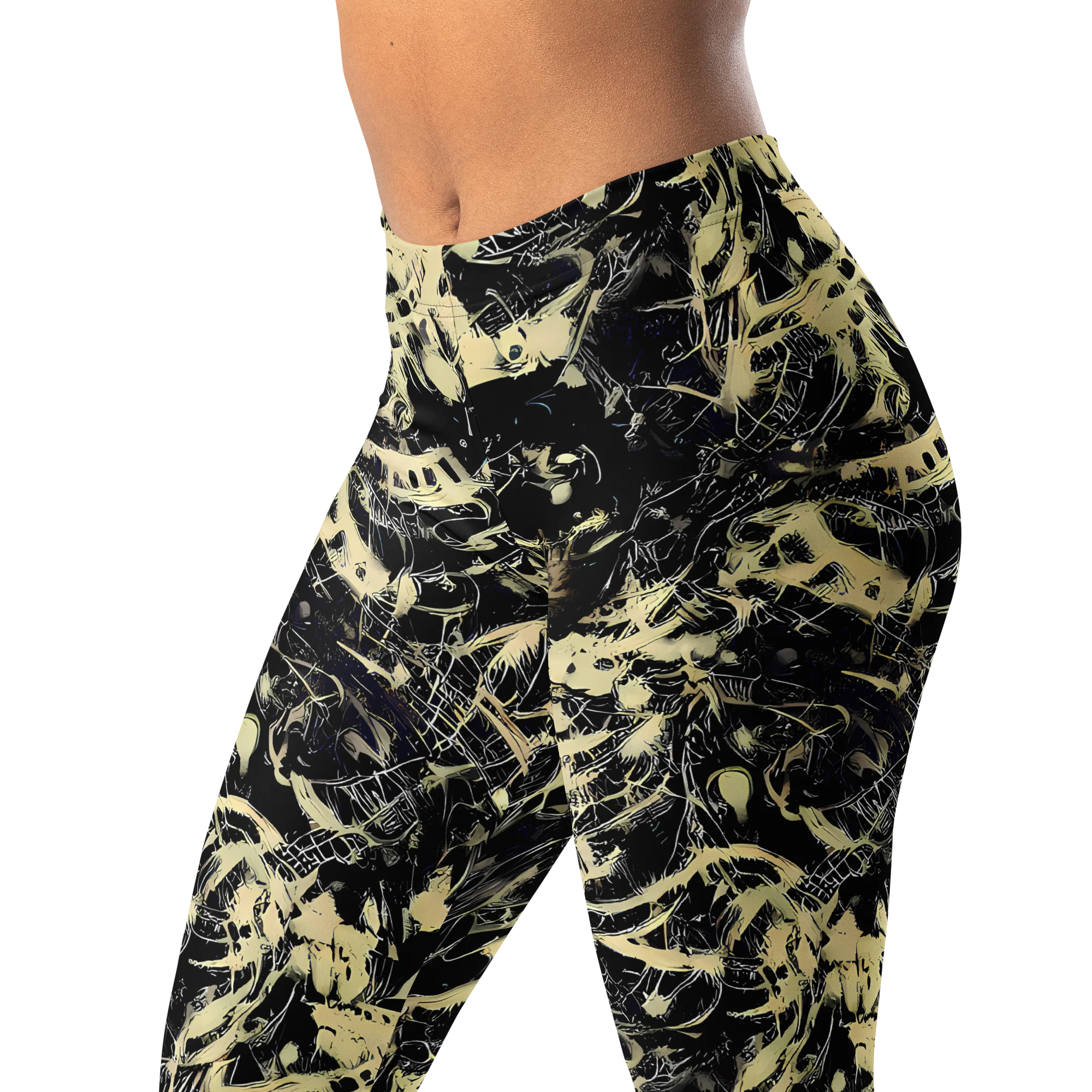 Ivory Ossuary on Leggings — Left Front